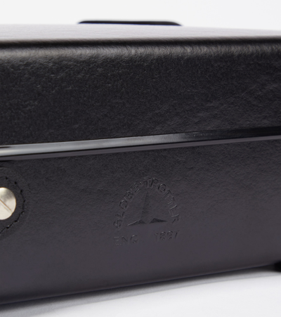 Globe-trotter Centenary Leather-trimmed Watch Case In Black Chrome