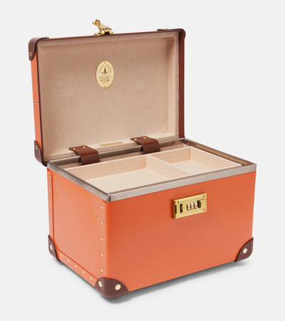 Globe-trotter Centenary Vanity Case In Orange Brown