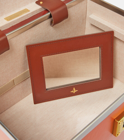 Globe-trotter Centenary Vanity Case In Orange Brown
