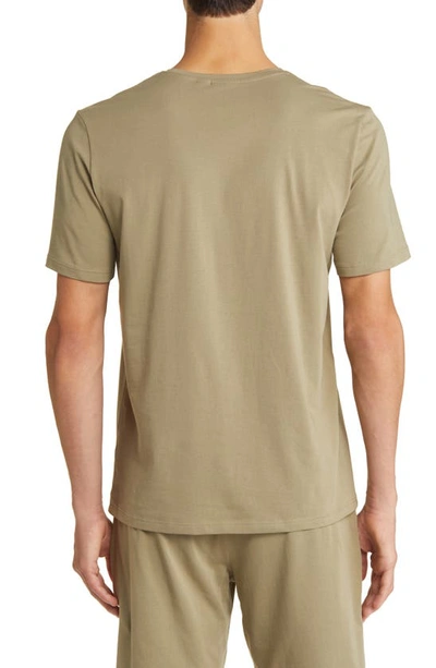 Shop Hugo Boss Mixmatch Stretch Cotton T-shirt In Light/ Pastel Green
