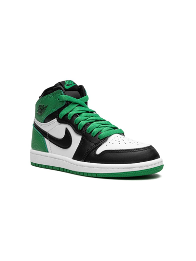 Shop Jordan Air  1 "lucky Green" Sneakers In Black