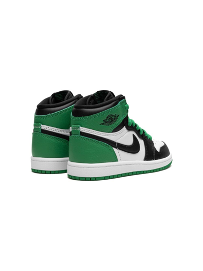 Shop Jordan Air  1 "lucky Green" Sneakers In Black