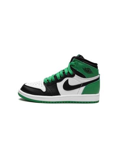 Shop Jordan Air  1 "lucky Green" Sneakers In Black