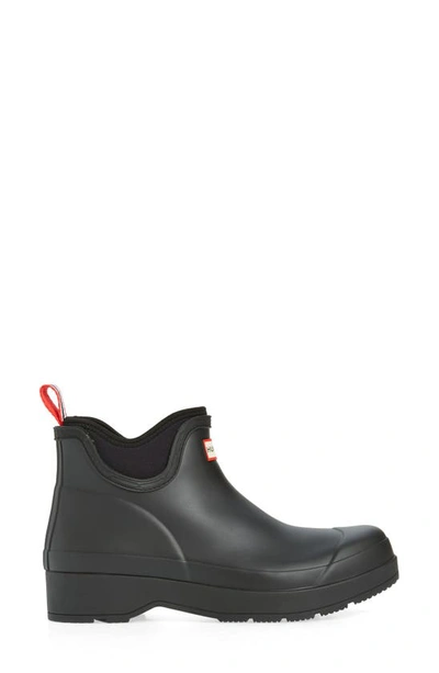 Shop Hunter Neoprene Cuff Waterproof Chelsea Rain Boot In Black