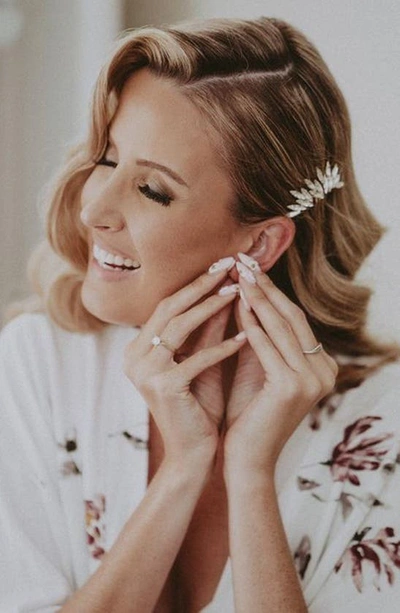 Brides And Hairpins Bria Crystal Hair Comb In Gold