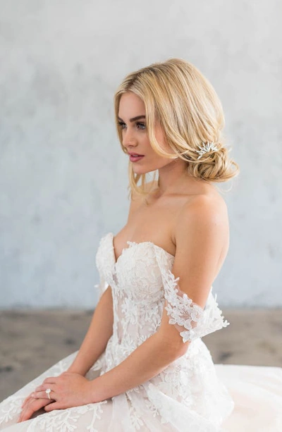 Brides And Hairpins Bria Crystal Hair Comb In Gold