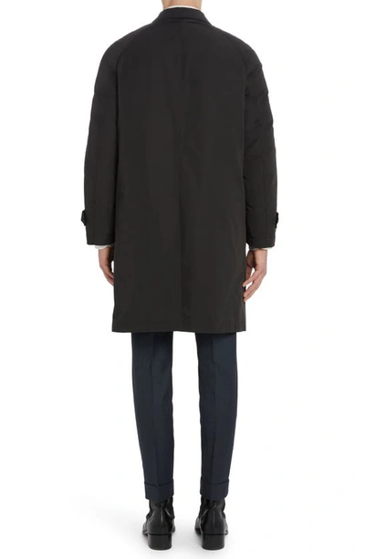 Shop Tom Ford Classic Fit Microfaille Raincoat In Black