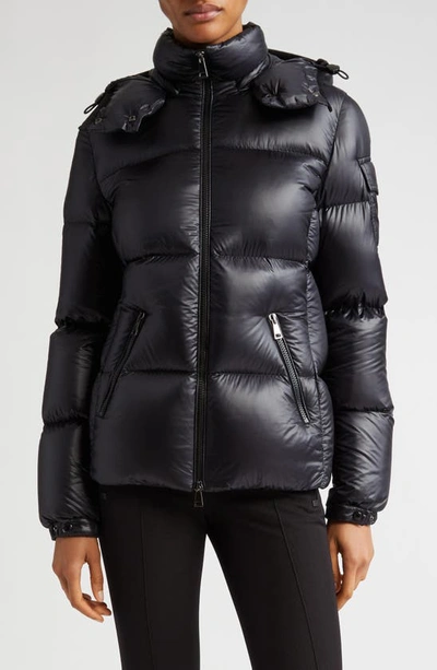 Moncler Fourmine Hooded Quilted Shell Down Jacket In Black
