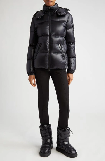 Moncler Fourmine Hooded Quilted Shell Down Jacket In Black