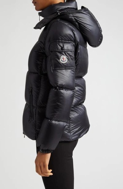 Moncler Fourmine Hooded Quilted Shell Down Jacket In Black