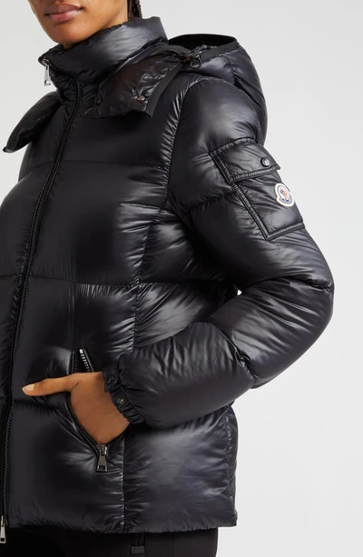 Moncler Fourmine Hooded Quilted Shell Down Jacket In Black