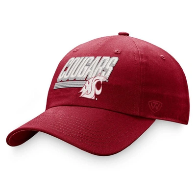 Shop Top Of The World Crimson Washington State Cougars Slice Adjustable Hat In Green