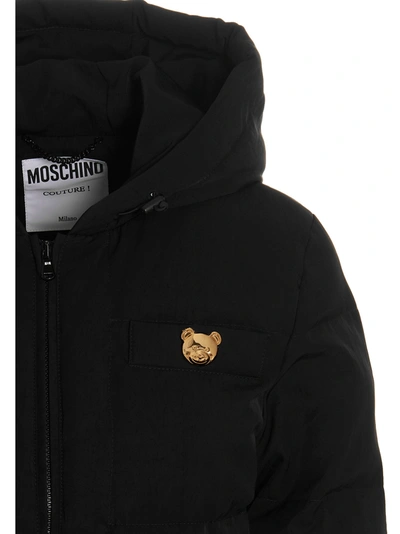 Shop Moschino 'teddy Bear' Hooded Puffer Jacket