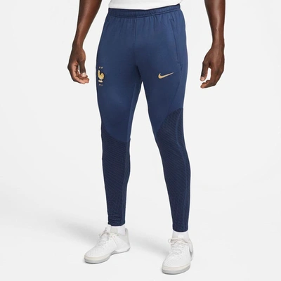 Shop Nike Navy France National Team 2022 Strike Performace Track Pants