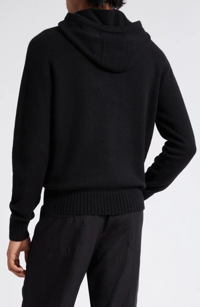 Shop Tom Ford Cashmere Blend Hoodie Sweater In Black