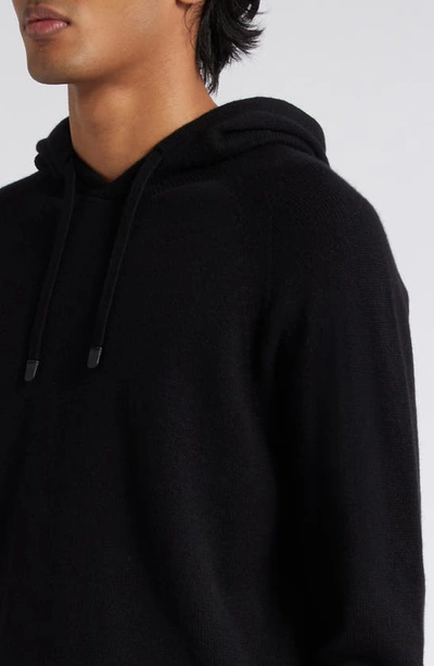 Shop Tom Ford Cashmere Blend Hoodie Sweater In Black