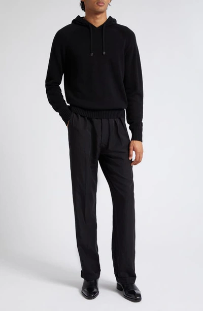 Tom Ford Men Seamless Cashmere Hoodie In Black