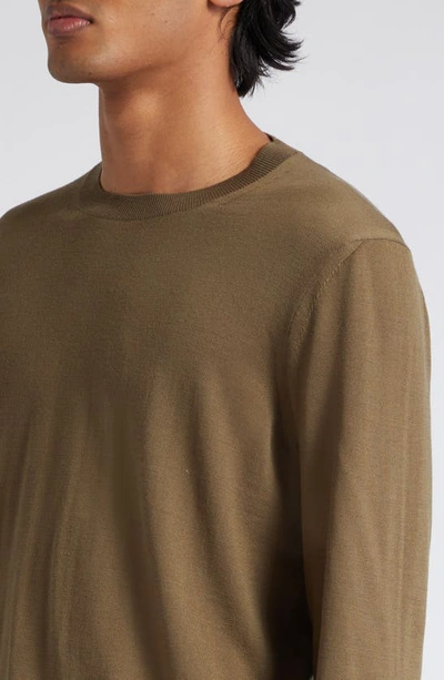 Shop Tom Ford Fine Gauge Merino Wool Sweater In Olive