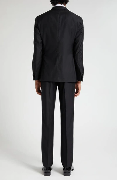 Shop Boglioli Stretch Wool Tuxedo In Black