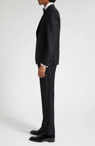 Shop Boglioli Stretch Wool Tuxedo In Black