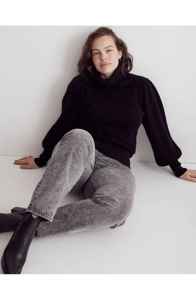 Madewell Winterport Turtleneck Sweater In True Black