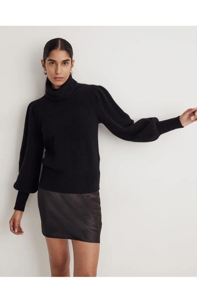 Madewell Winterport Turtleneck Sweater In True Black
