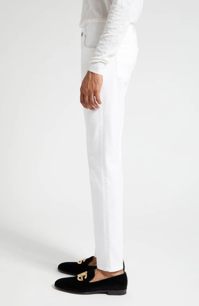 Shop Dolce & Gabbana Stretch Slim Fit Jeans In White