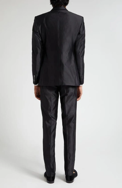 Shop Dolce & Gabbana Dolce&gabbana Sicilia Fit Silk Shantung Two-piece Suit In Black