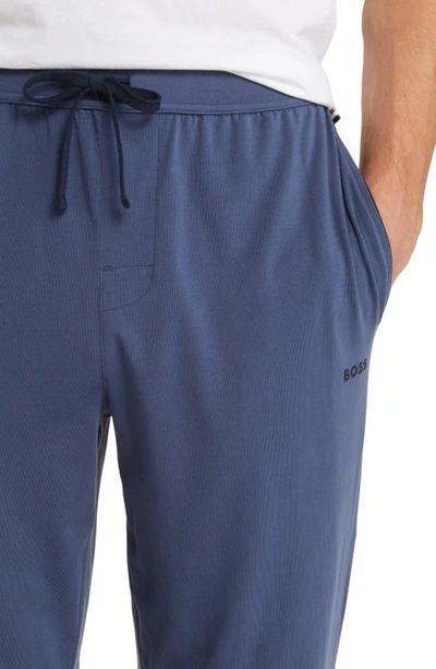 Shop Hugo Boss Stretch Cotton Lounge Pants In Open Blue