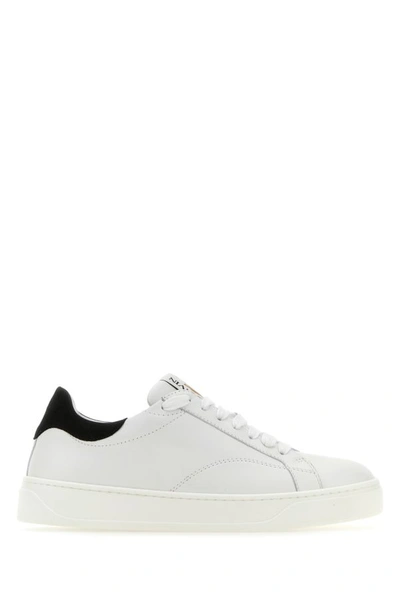 Shop Lanvin Woman White Leather Ddbo Sneakers