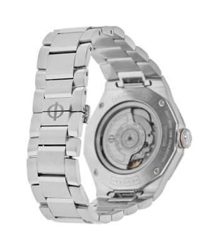 Pre-owned Baume & Mercier Riviera Gmt Automatic Silver Dial Steel Men's Watch 10658