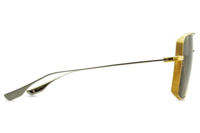 Pre-owned Dita Dubsystem Dts157-a-01 Gold Silver Green Lens Navigator Sunglasses Large