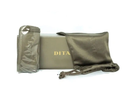 Pre-owned Dita Dubsystem Dts157-a-01 Gold Silver Green Lens Navigator Sunglasses Large
