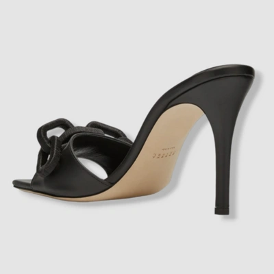 Pre-owned Serena Uziyel $750  Women's Black Catena Chain Mule Sandal Shoes Size 40 Eu/10 Us