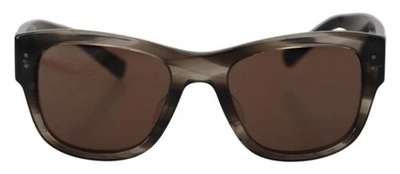 Pre-owned Dolce & Gabbana Dolce&gabbana Dg 338f Women Brown Sunglasses Acetate Solid Gradient Oval Eyewear