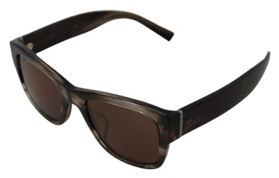 Pre-owned Dolce & Gabbana Dolce&gabbana Dg 338f Women Brown Sunglasses Acetate Solid Gradient Oval Eyewear