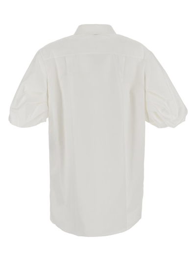Shop Alexander Mcqueen Lantern Short Sleeves Shirt In White