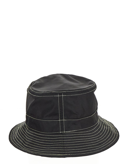 Ganni Yellow Stitch Bucket Hat Cr