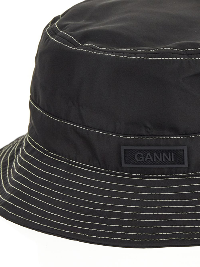 Ganni Yellow Stitch Bucket Hat Cr