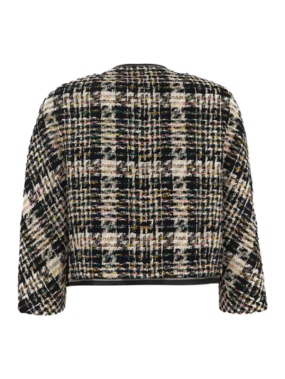 Shop Alexander Mcqueen Hybrid Tweed Cocoon Jacket In Multicolor