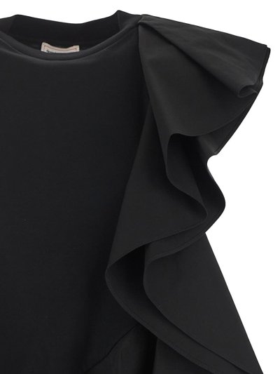 Shop Alexander Mcqueen Asymmetric T-shirt In Black