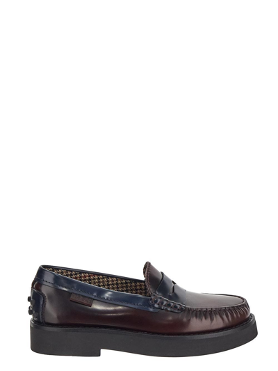 Shop Tod's Loafers In Burgundy