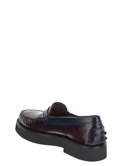 Shop Tod's Loafers In Burgundy