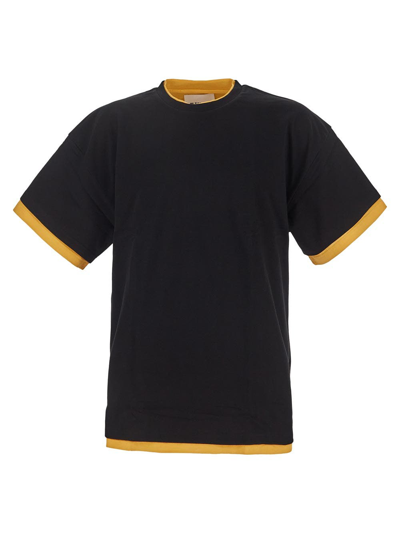 Shop Jil Sander Double Layer T-shirt In Black