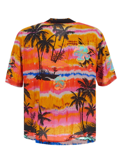 Shop Palm Angels 50 Bowling Shirt In Multicolor