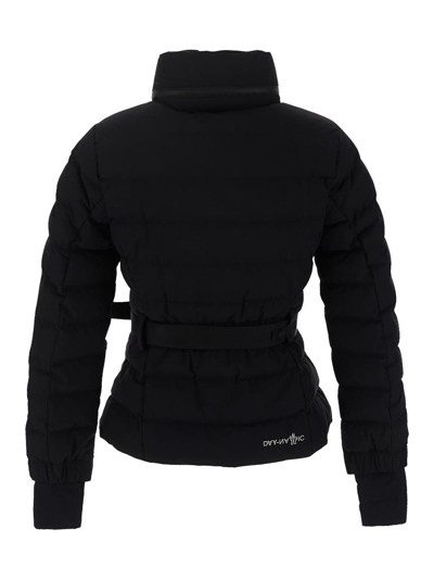 Shop Moncler Bettex Belted Down Jacket In Black