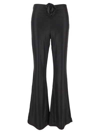 Shop Rotate Birger Christensen Coated Jersey Pants In Black