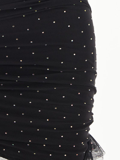Shop Rotate Birger Christensen Mesh Mini Frill Skirt In Black