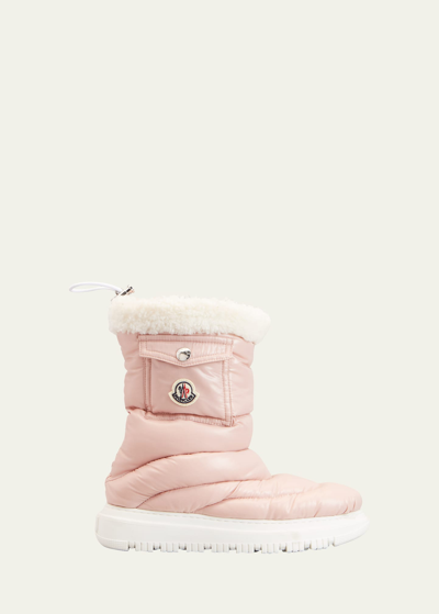 Shop Moncler Girl's Petit Gaia Snow Boots, Toddlers/kids In Open Pink