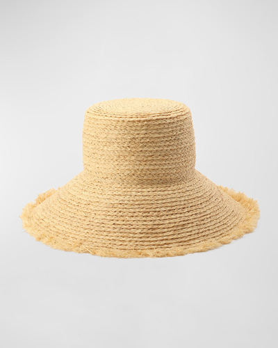 Shop Kate Spade Fringe Straw Bucket Hat In 101 Natural